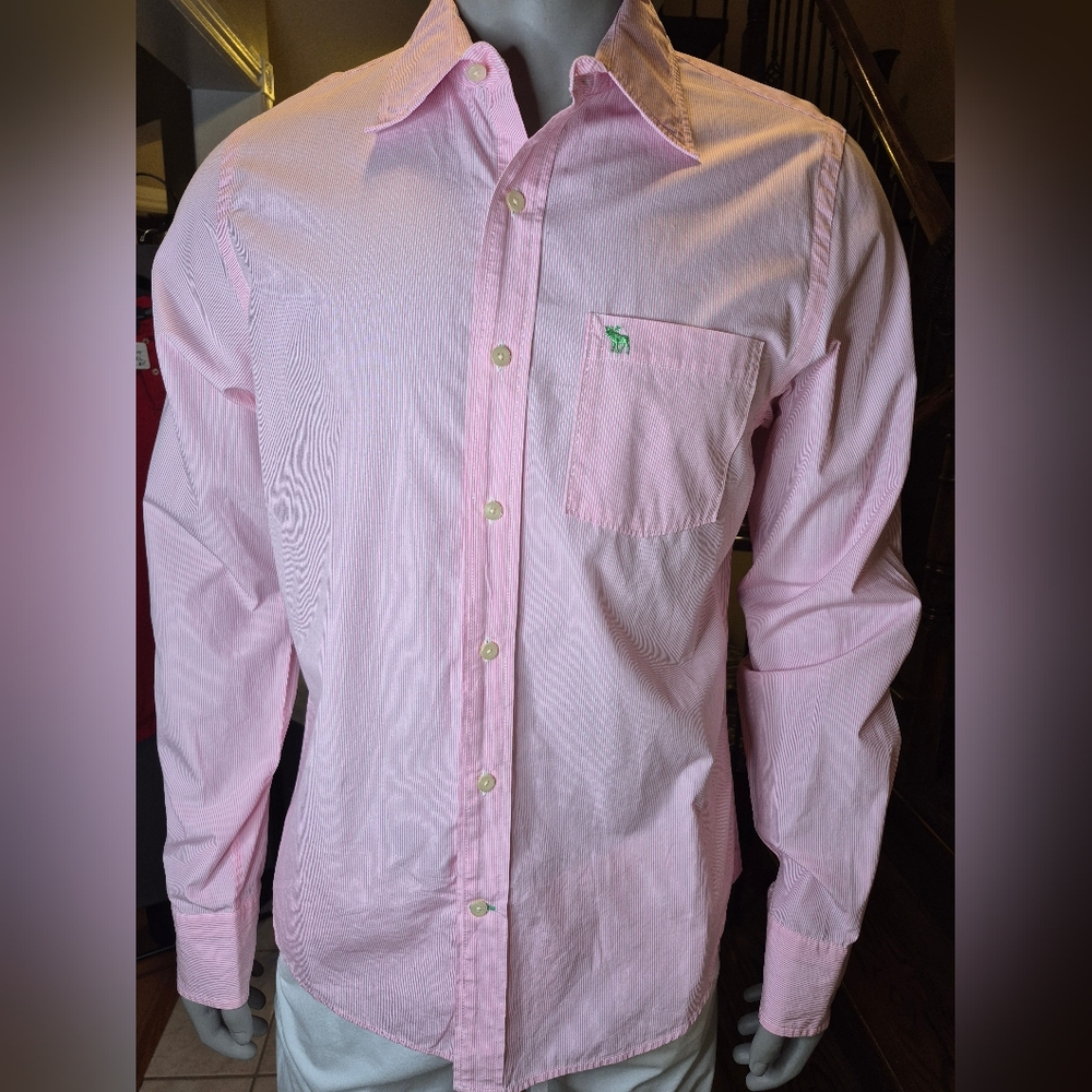 Abercrombie & Fitch Pink Dress Button Down Shirt - Picture 9 of 15
